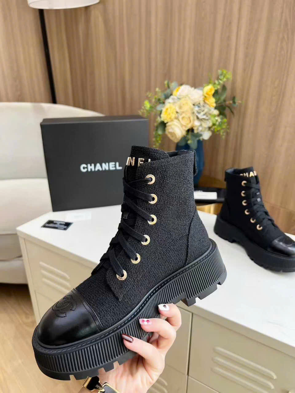 (1:1 replica) Chanel Platform Martin Boots