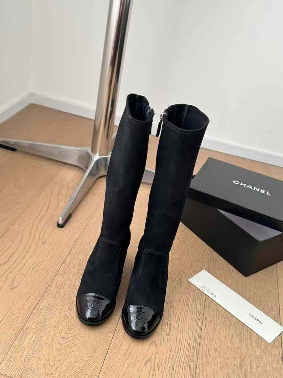 (1:1 replica) Chanel C Logo Long Boots