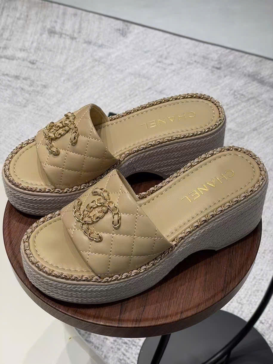 (1:1 replica) Chanel C Logo Sandals Summer 2025