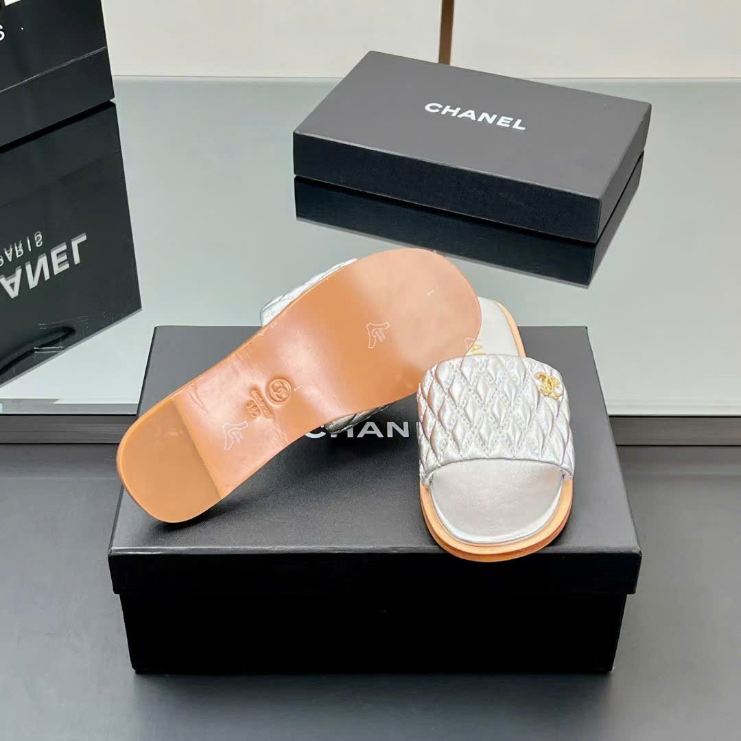 (1:1 replica) Chanel CLogo Women s Slides New Arrivals