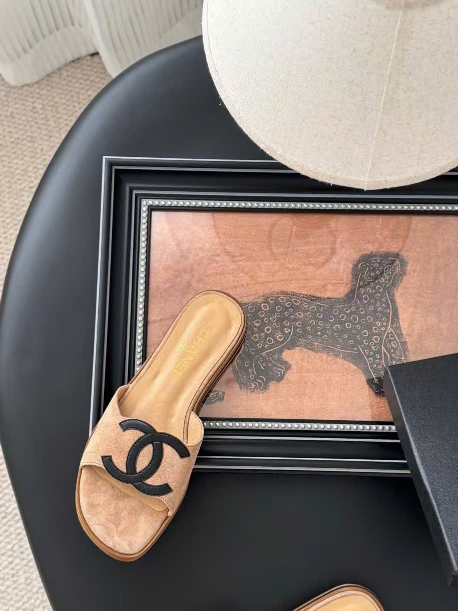 (1:1 replica) Chanel C Logo Wome s Slide