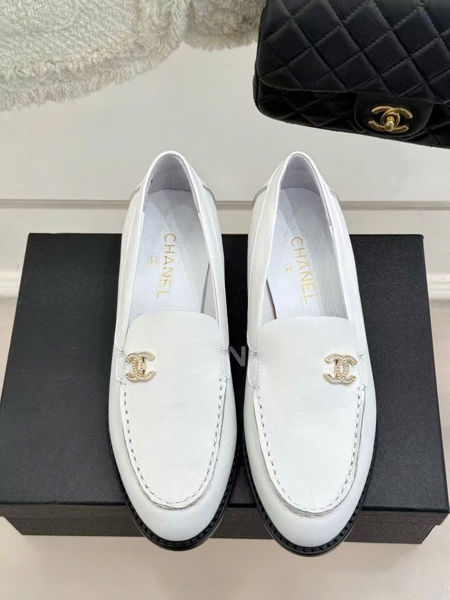 (1:1 replica) Chanel C Logo Loafer Leather Women s Shoes