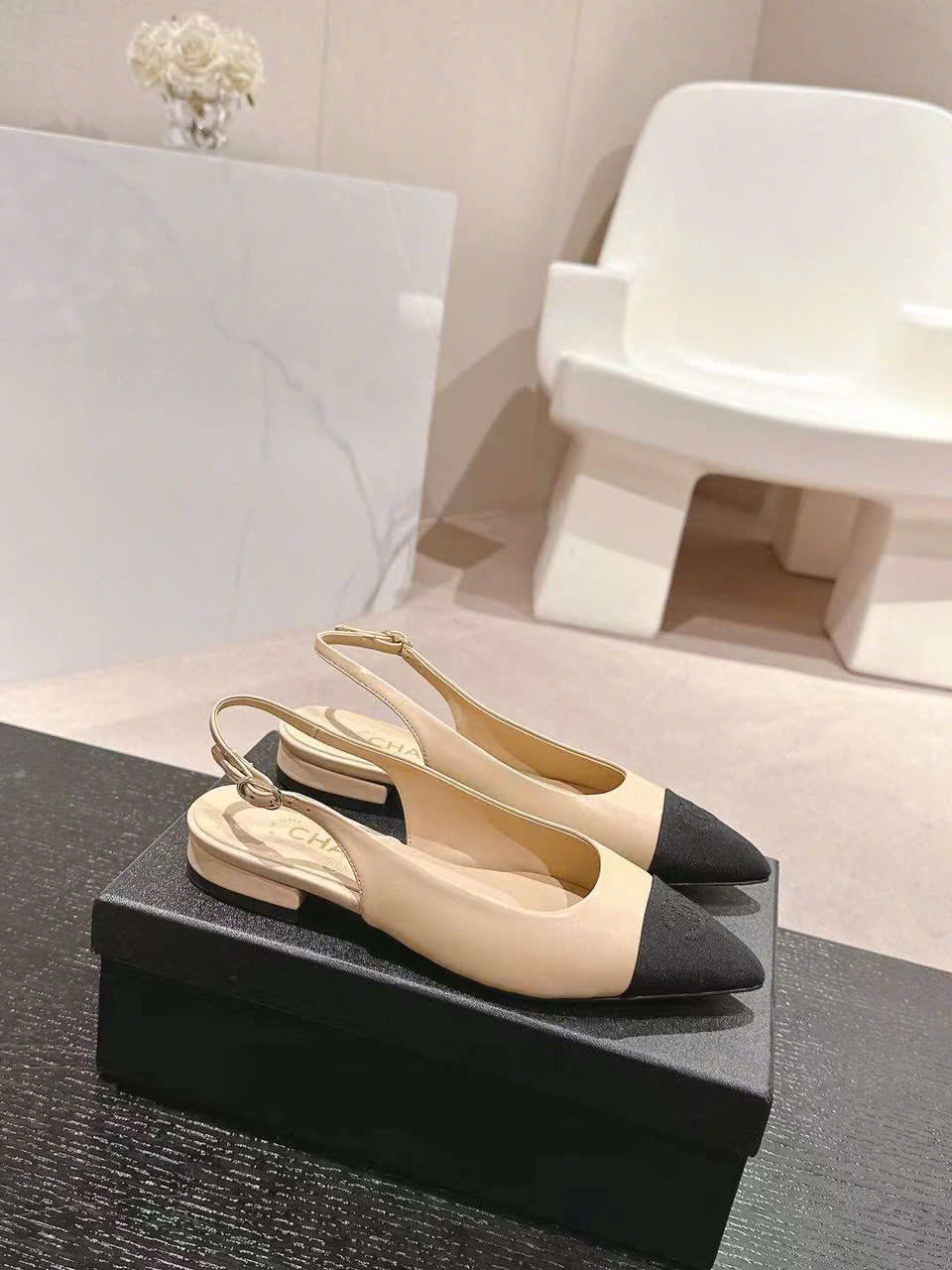 (1:1 replica) Chanel Slingback Shoes