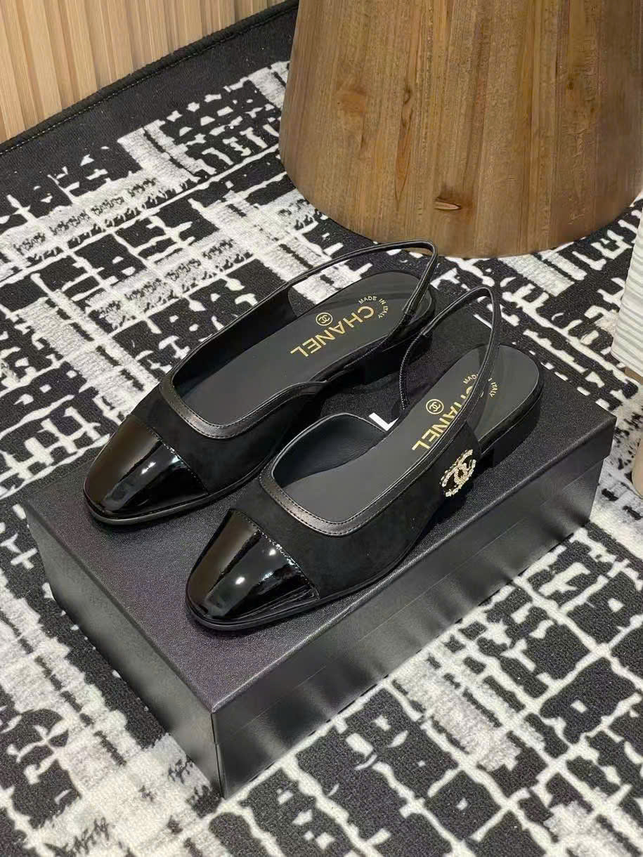 (1:1 replica) Chanel C Logo Women s Slingback Shoes