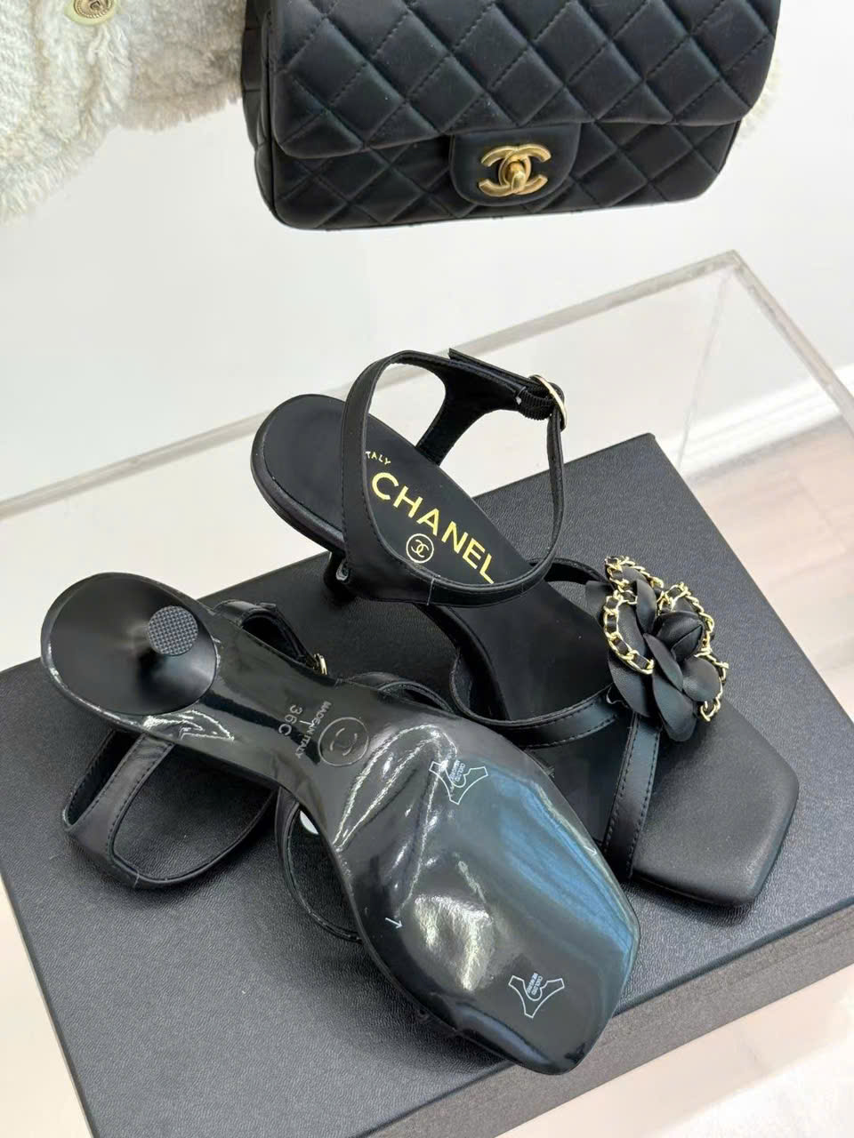 (1:1 replica) Chanel Leahter Women s Sandals 5cm/7.5cm