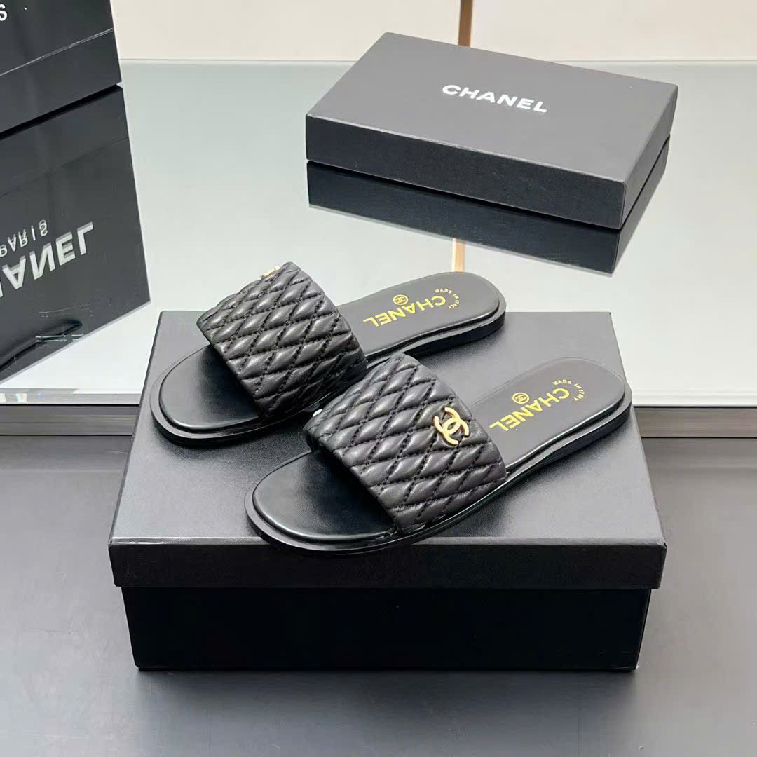 (1:1 replica) Chanel CLogo Women s Slides New Arrivals