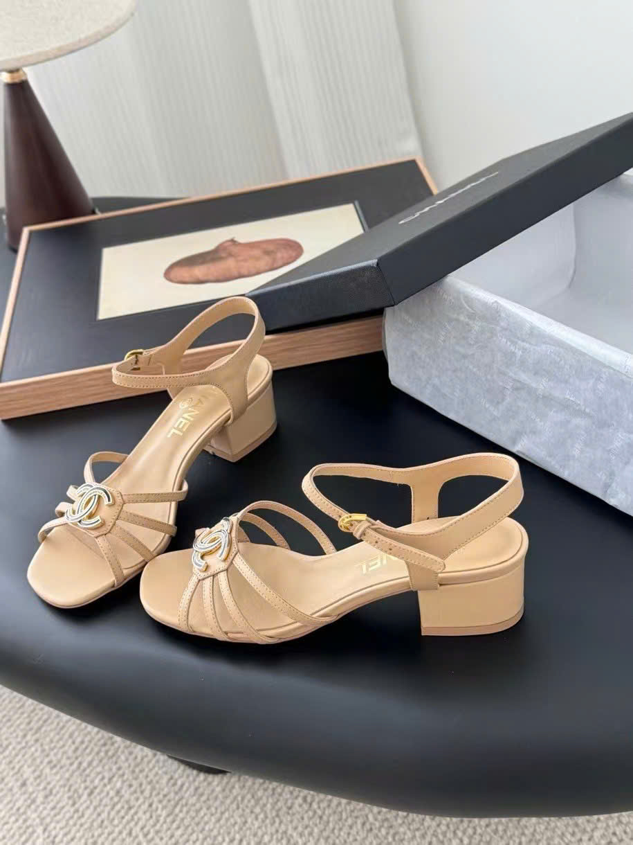 (1:1 replica) Chanel C Logo Women s Sandals 5cm