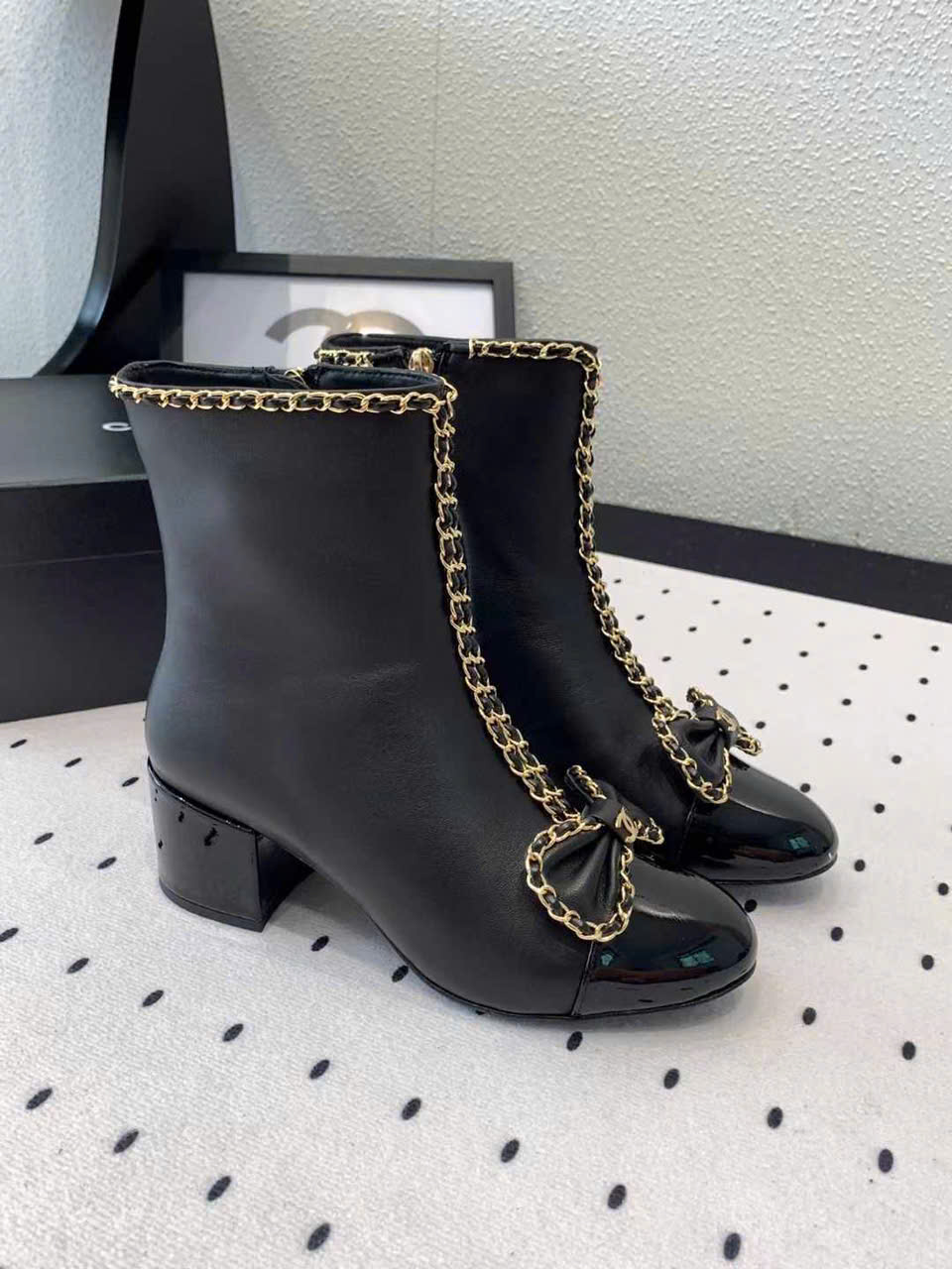 (1:1 replica) Chanel Vintages Leather Boots