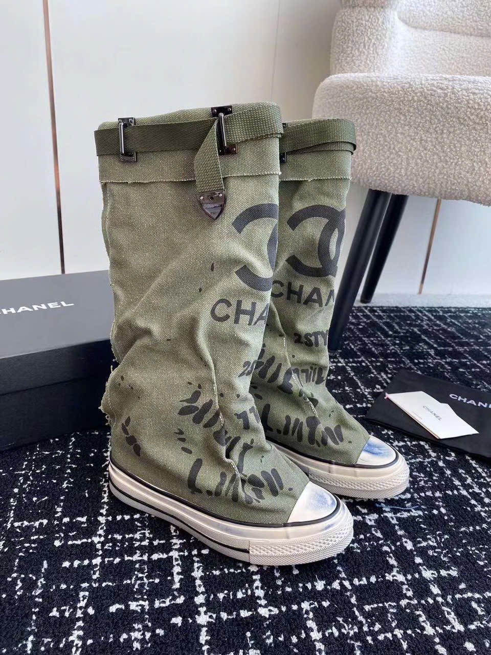 (1:1 replica) Chanel Coco Denim Boots