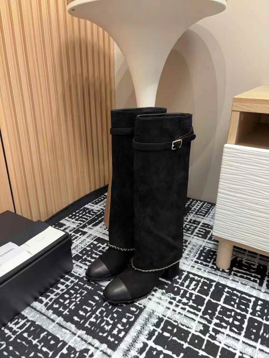 (1:1 replica) Chanel Leather Long Boots