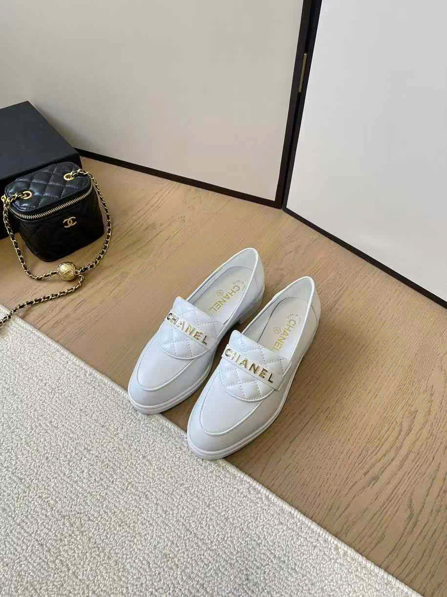 (1:1 replica) Chanel Leather Loafers Shoes