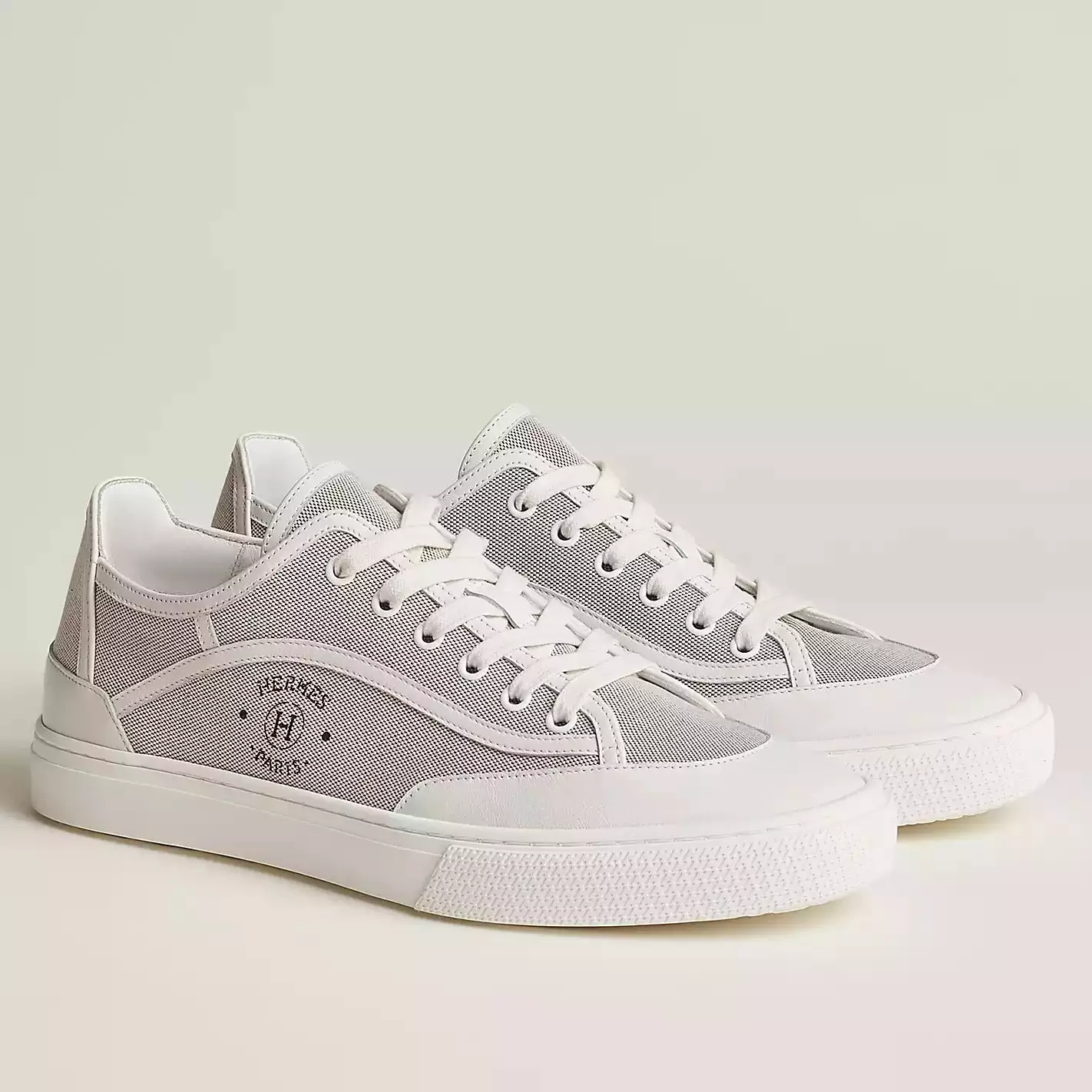 (1:1 replica) Hermes Men s Get Sneakers in H Canvas HM023