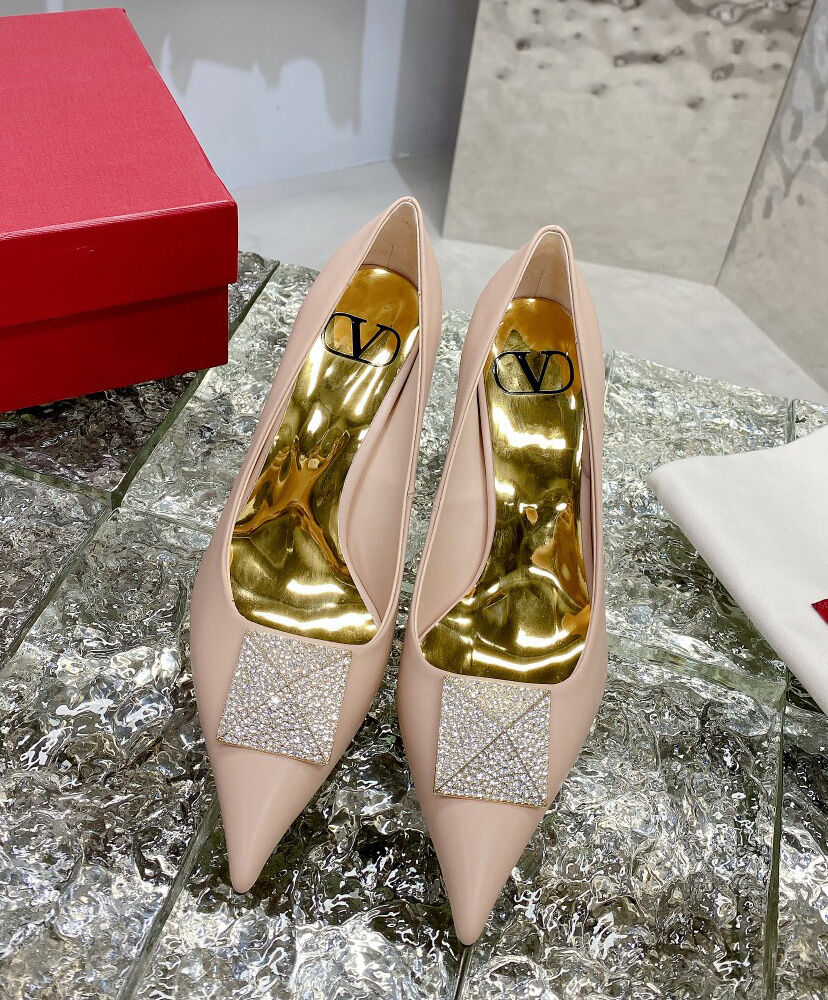 (1:1 replica) Valentino Garavani One Stud Pump With Crystals 100MM