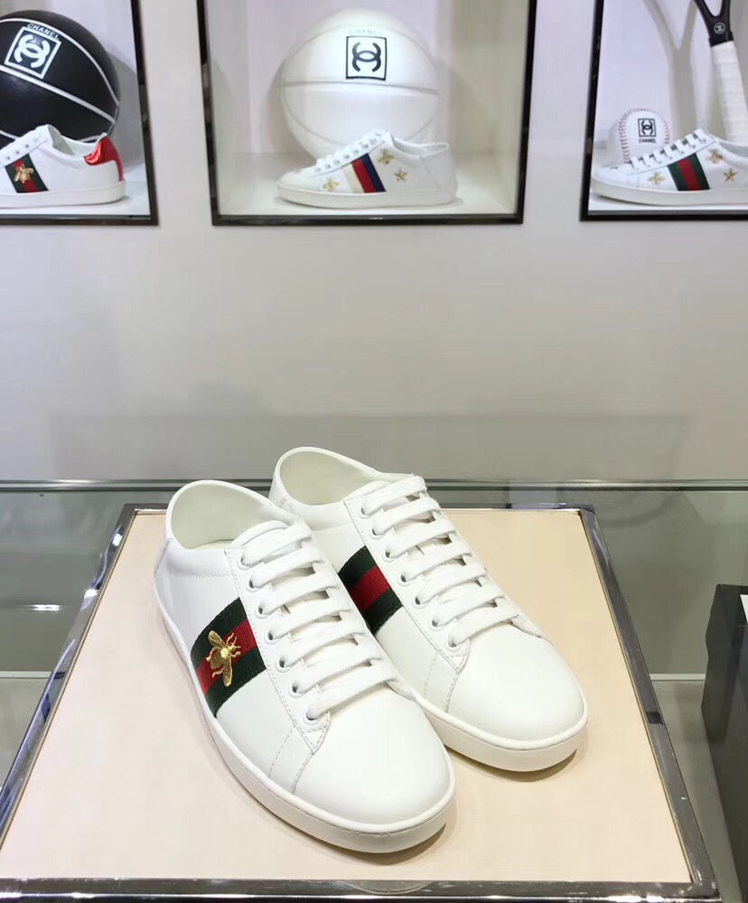 (1:1 replica) Gucci Unisex Ace sneaker 473762 White