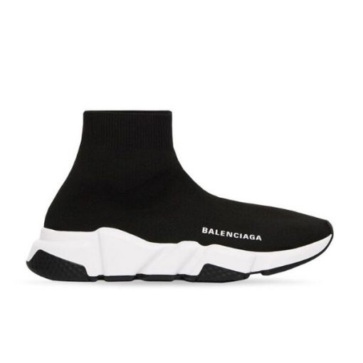 (1:1 replica) BALENCIAGA SPEED RECYCLED KNIT SNEAKER IN BLACK/WHITE BLA052