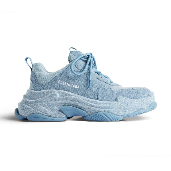 (1:1 replica) BALENCIAGA TRIPLE S SNEAKER DENIM IN BLUE BLA078