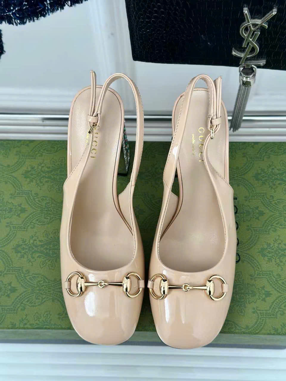 (1:1 replica) Gucci Horsebit Slingback Women s Shoes