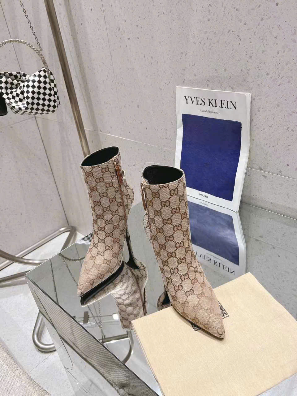 (1:1 replica) Gucci Cloth Supreme Women s Boots 10.5cm