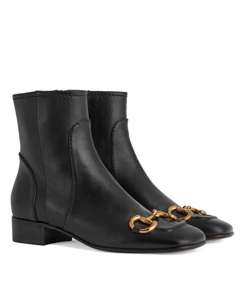 (1:1 replica) Gucci Women s Boots With Horsebit 673666 Black