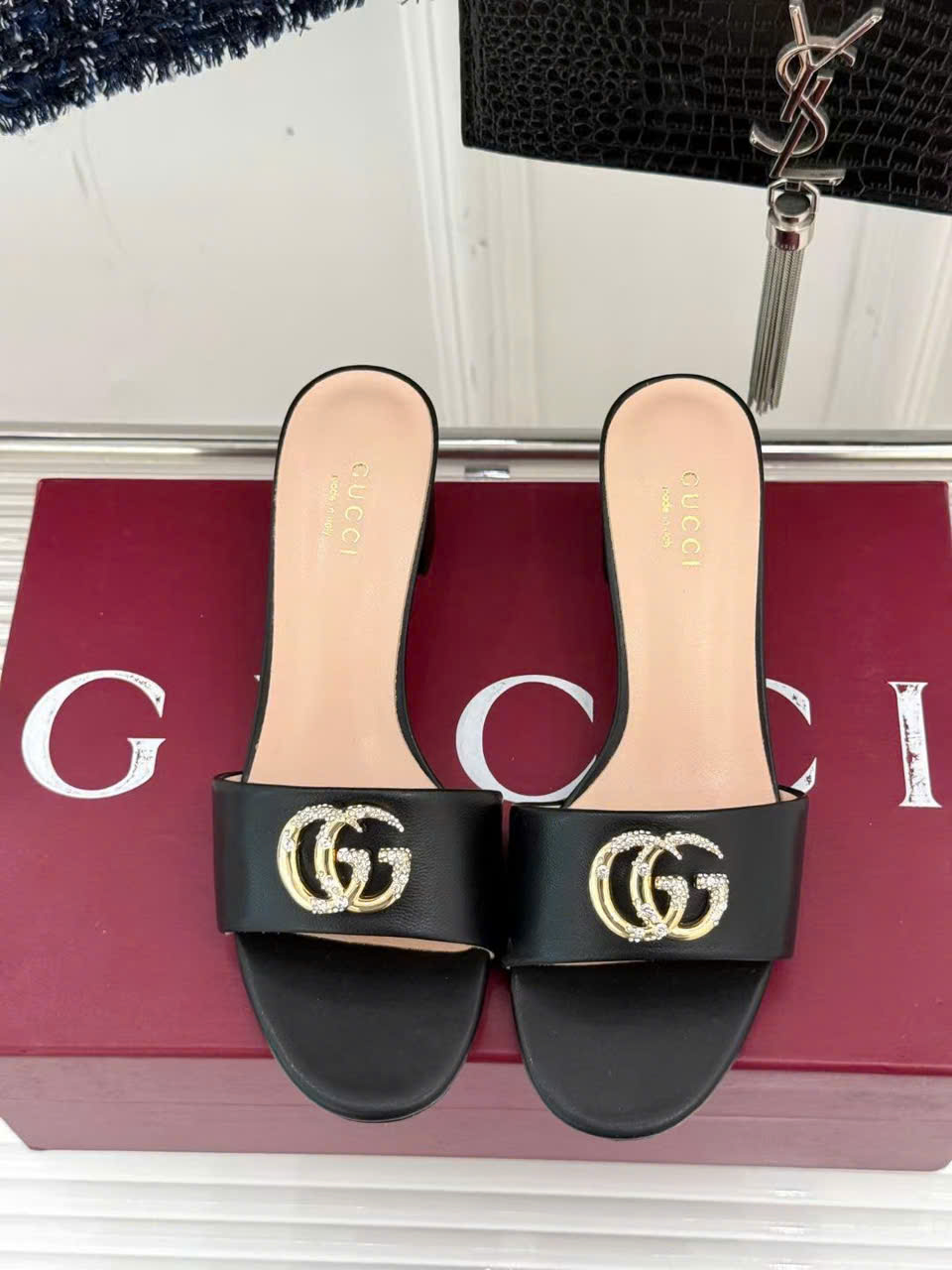 (1:1 replica) Gucci GG Women s Clogged Sandal 5cm