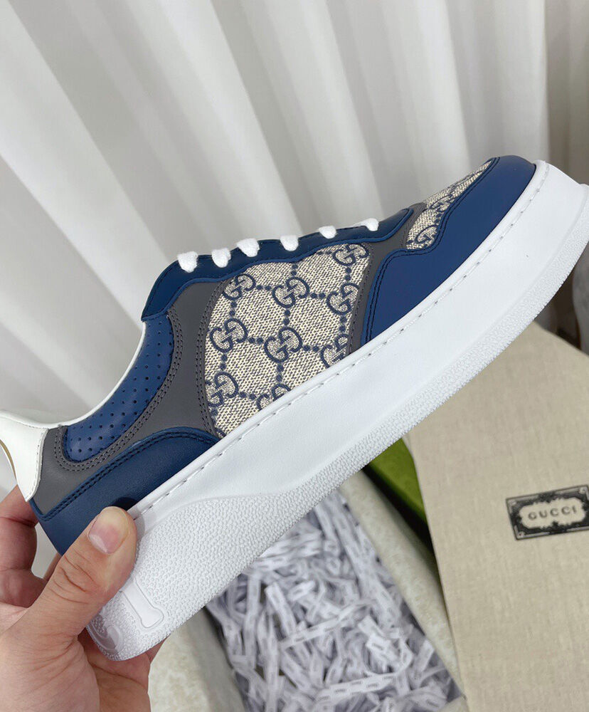 (1:1 replica) Gucci Unisex GG Sneaker Dark Blue
