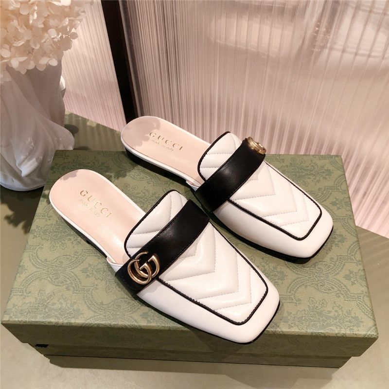 (1:1 replica) Gucci Gg Flat Slippers