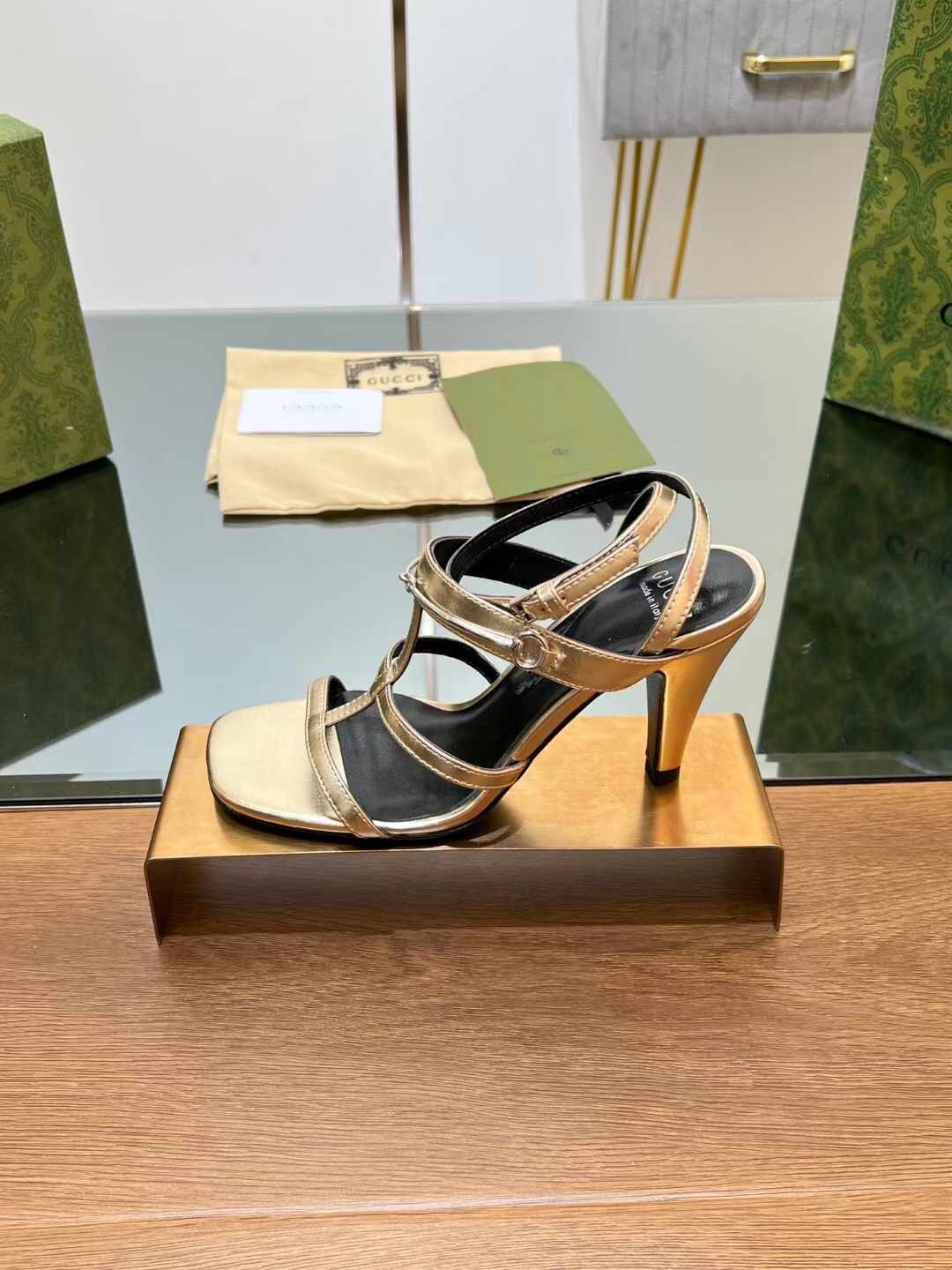 (1:1 replica) Gucci Horsebit Women s Sandal 9.5cm