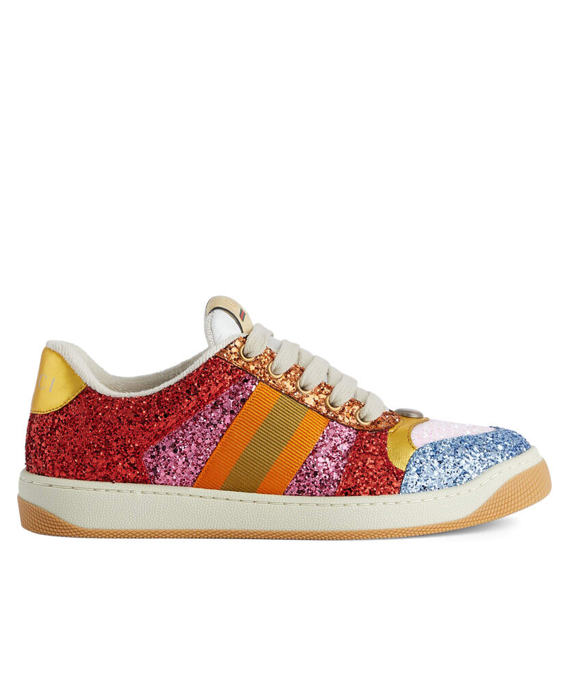 (1:1 replica) Gucci Unisex Lovelight Screener Sneaker With Glitter Polychrome