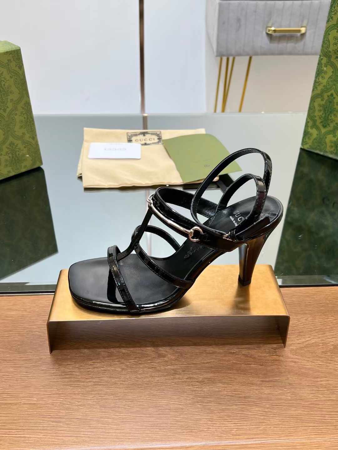 (1:1 replica) Gucci Horsebit Women s Sandal 9.5cm