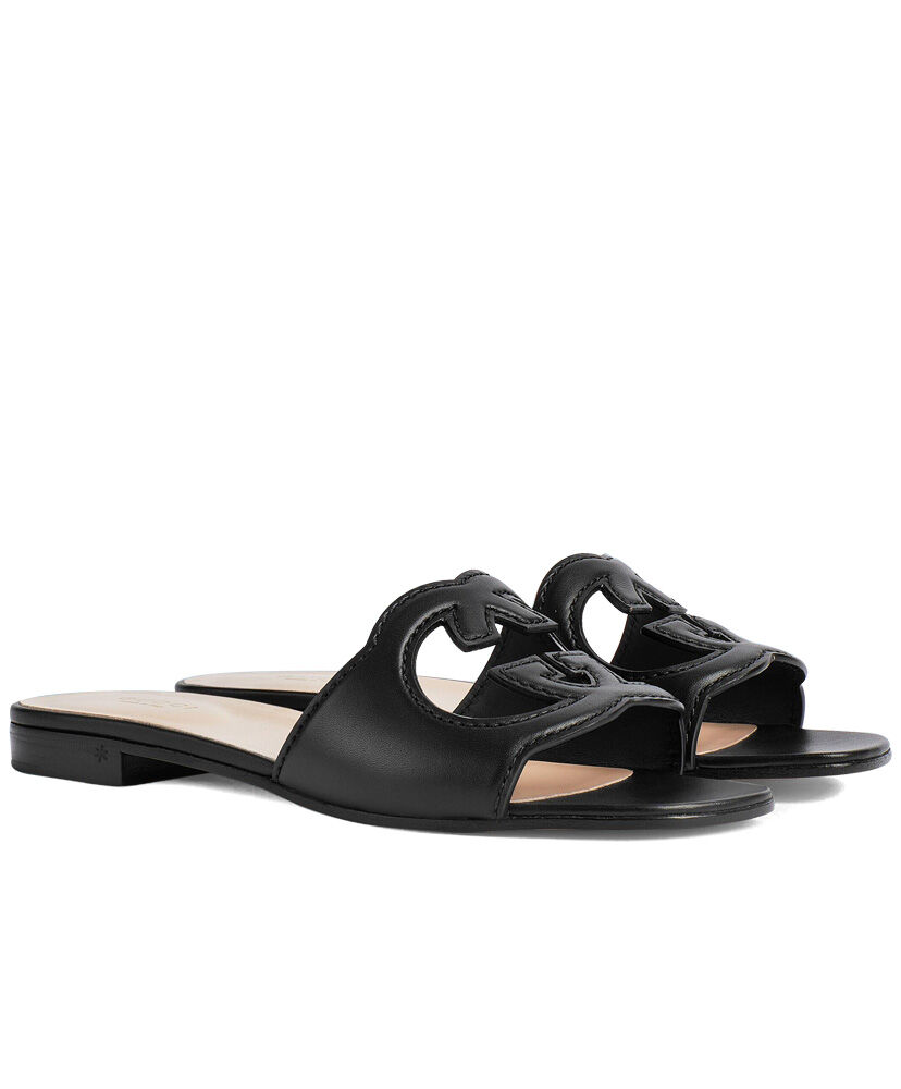 (1:1 replica) Gucci Women s Interlocking G Cut-out Slide Sandal