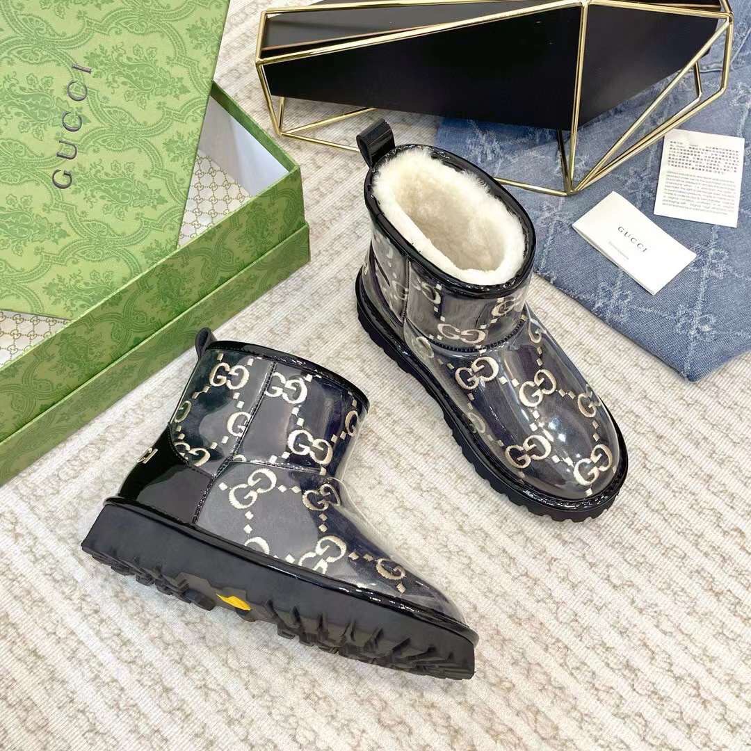 (1:1 replica) Gucci PVC Women’s Ankle Boots