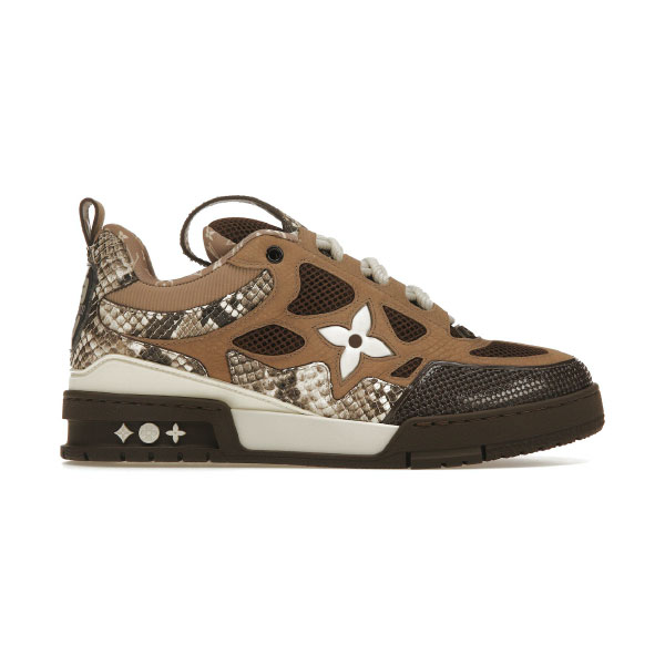 (1:1 replica) LOUIS VUITTON LV SKATE SNEAKER IN BROWN SNAKESKIN LVS148