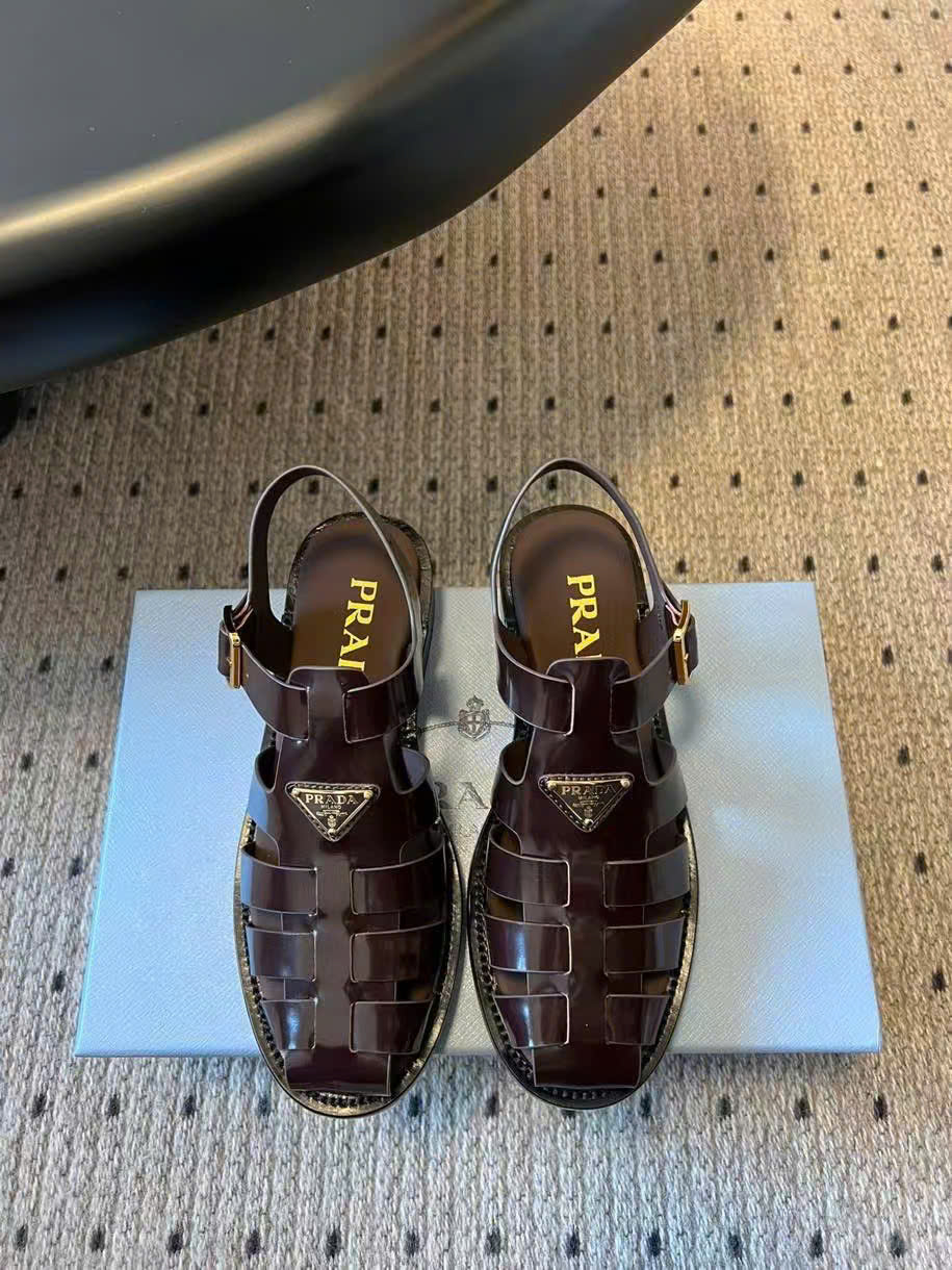 (1:1 replica) Prada Platform Triangle Logo Women s Sandal