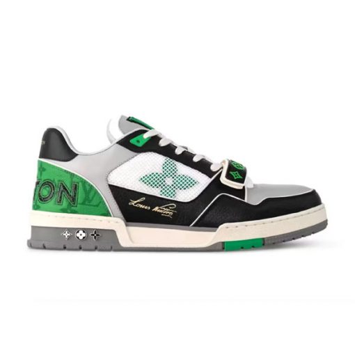(1:1 replica) LOUIS VUITTON LV TRAINER SNEAKER GREEN LVS181