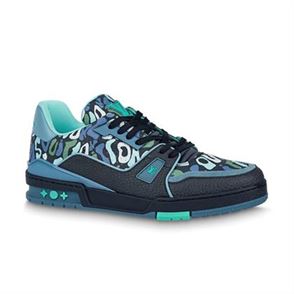 (1:1 replica) LOUIS VUITTON TRAINER SNEAKER IN MARINE LVS144