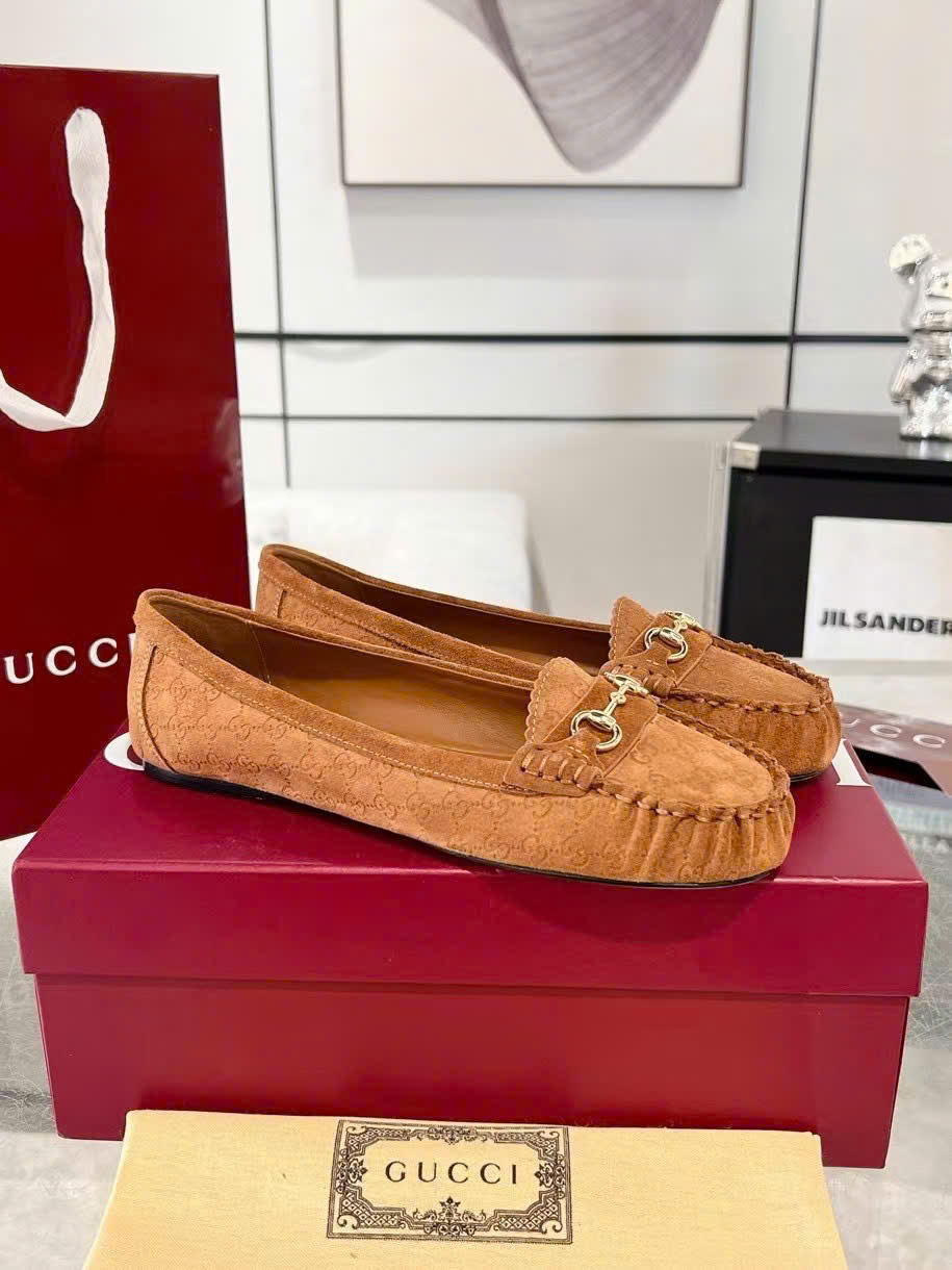 (1:1 replica) Gucci Horsebit Monogram Platform Loafers Shoes