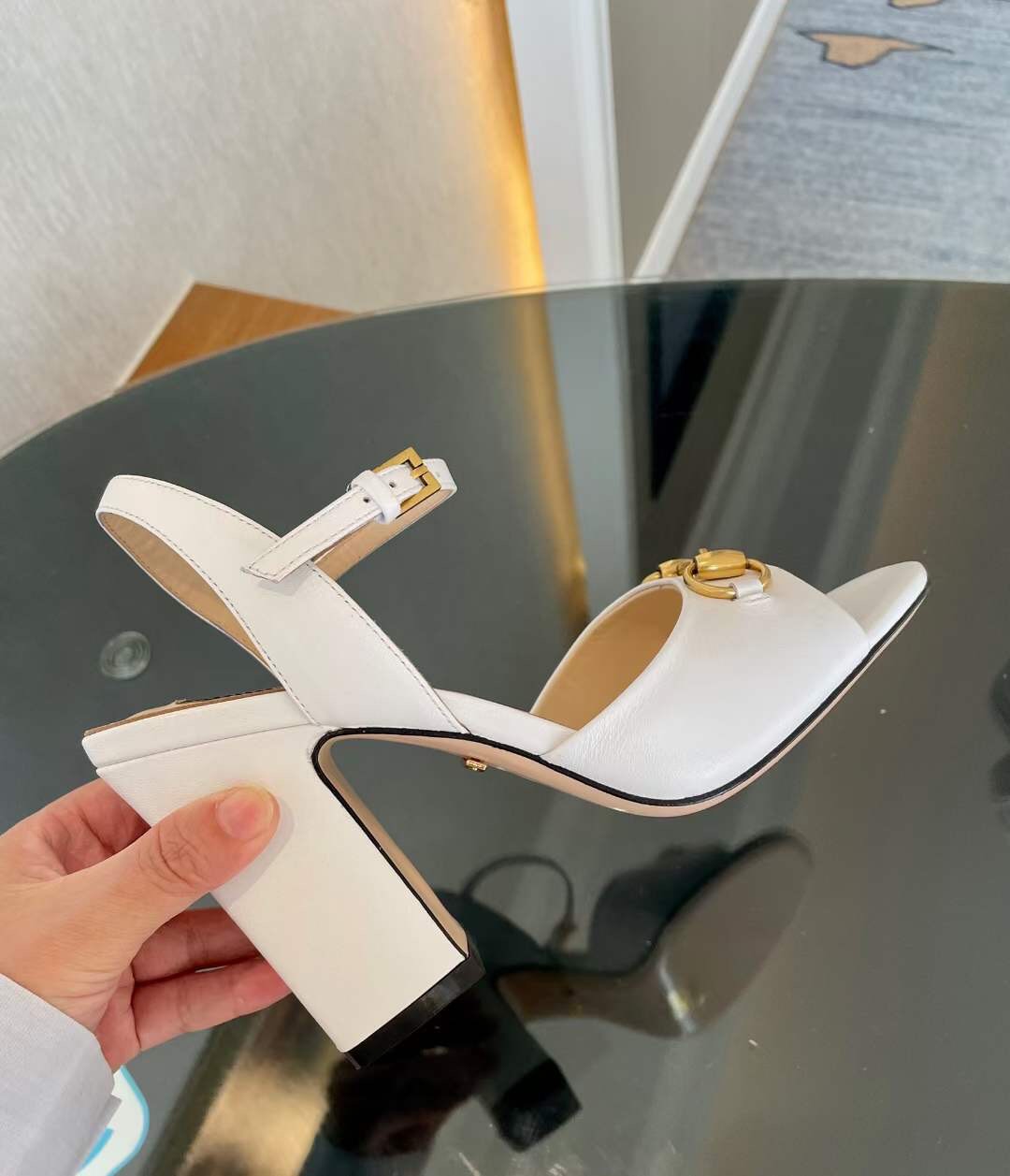 (1:1 replica) Gucci Horsebit Women s Sandal 8.5cm
