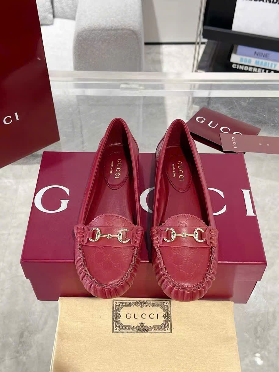 (1:1 replica) Gucci Horsebit Monogram Platform Loafers Shoes
