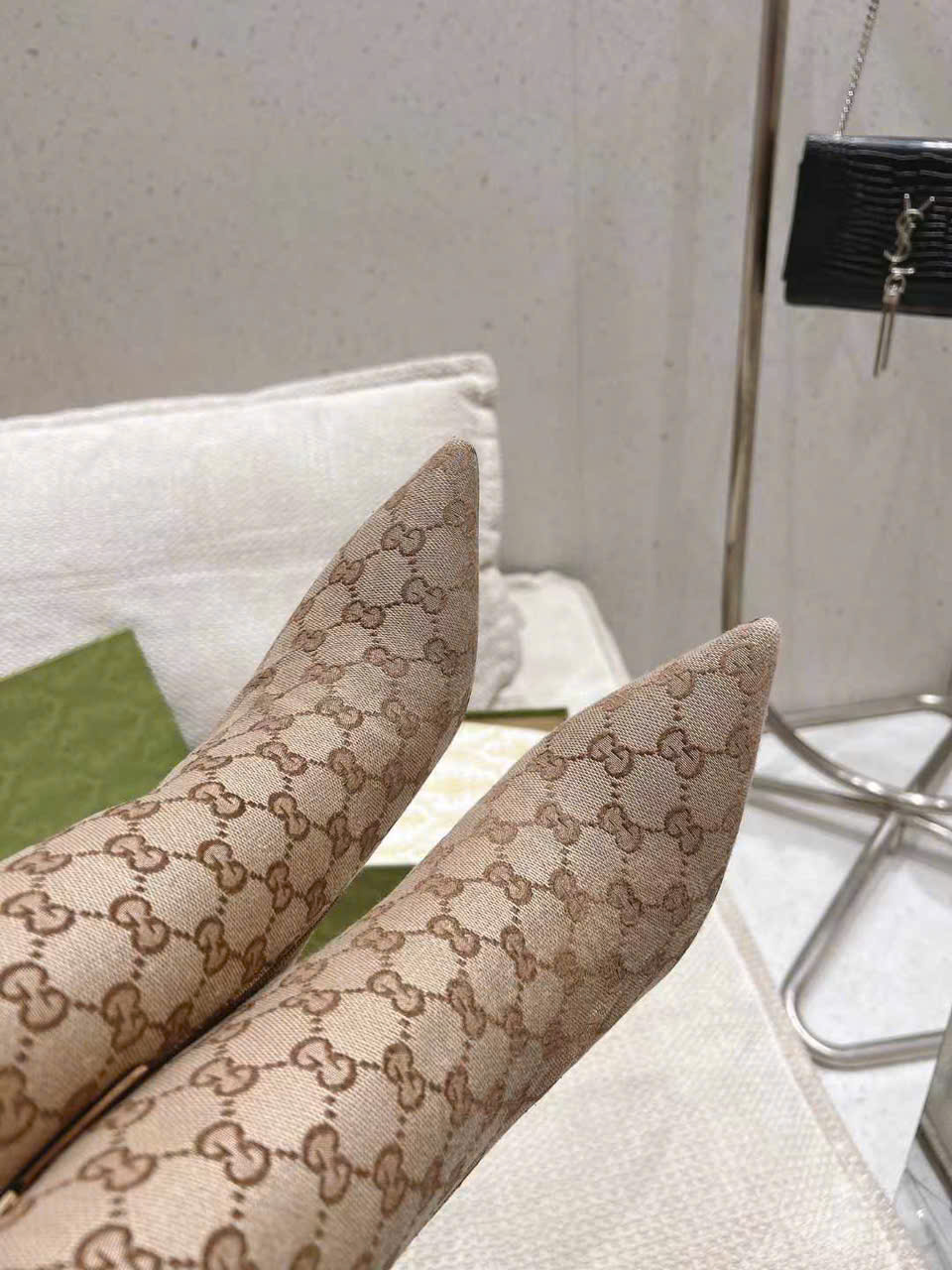 (1:1 replica) Gucci Cloth Supreme Women s Boots 10.5cm