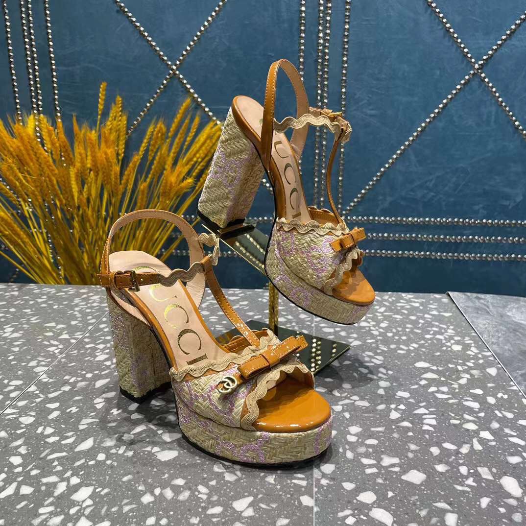 (1:1 replica) Gucci Sandals Hight Heels Logo Fashion Women 10.5cm