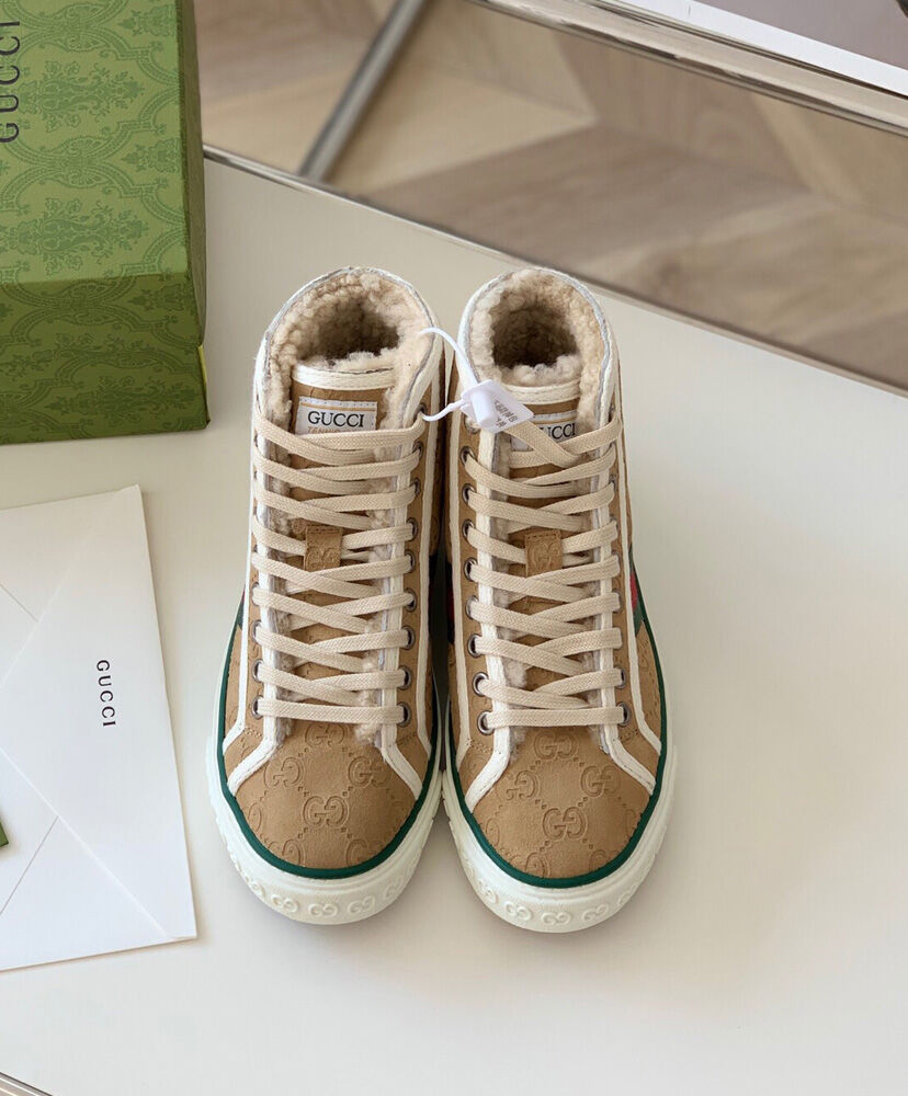 (1:1 replica) Gucci Unisex Tennis 1977 Sneaker 649327 Apricot