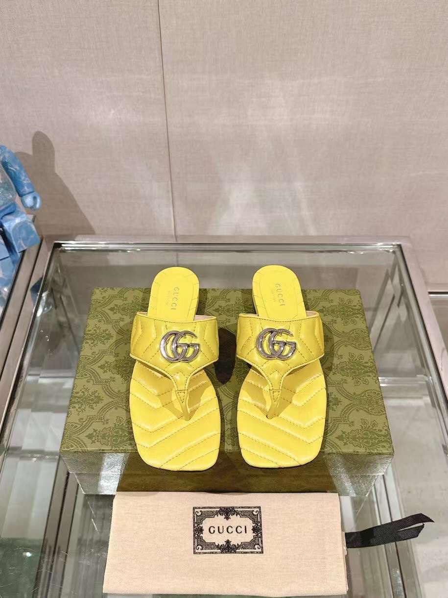 (1:1 replica) Gucci GG Marmont Women s Sandal Slides