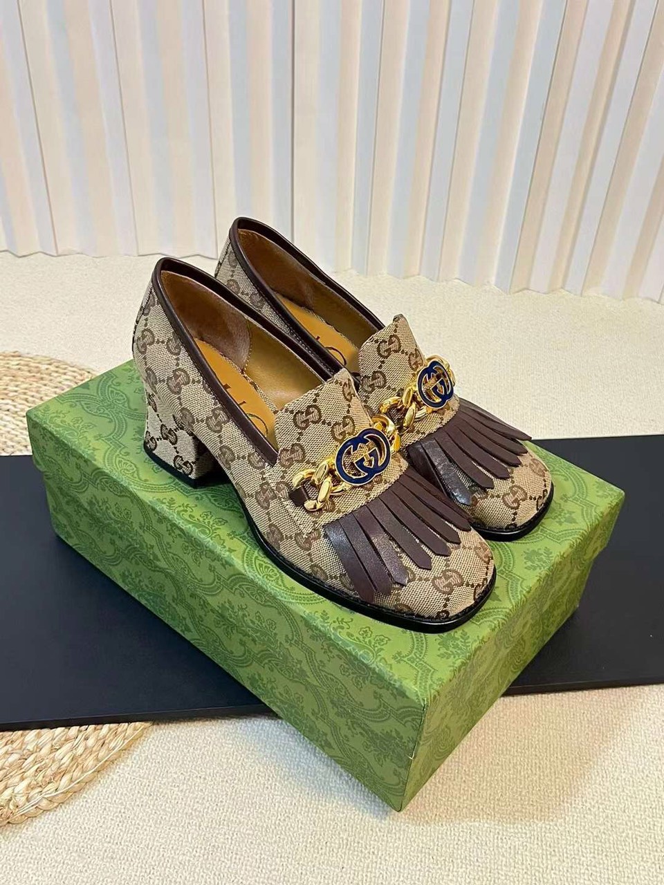 (1:1 replica) Gucci GG Heel Pump Women s Shoes