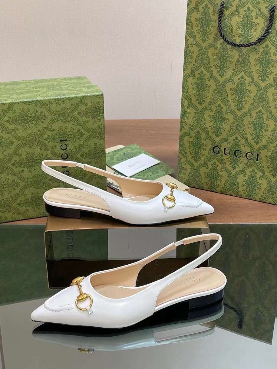 (1:1 replica) Gucci Horsebit Slingback Women s Shoes 2.5cm