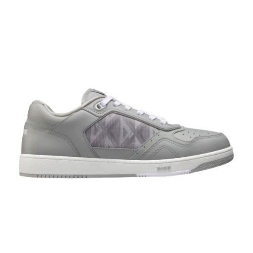 (1:1 replica) DIOR B27 LOW-TOP SNEAKER GRAY SMOOTH CALFSKIN AND CD DIAMOND CANVAS DO139