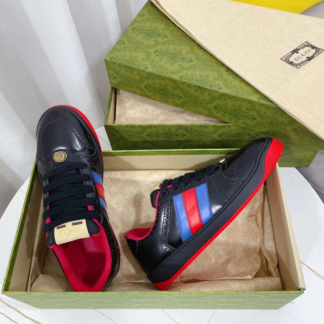 (1:1 replica) Gucci Unisex TPU Leather Shoes New Arrival