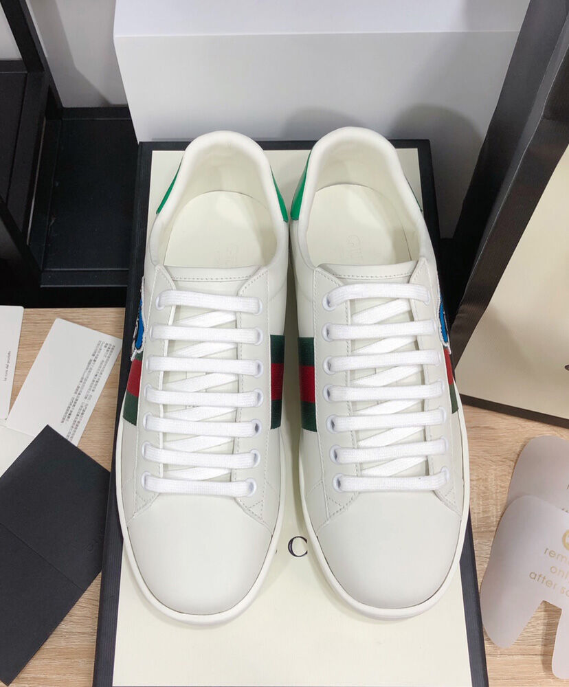 (1:1 replica) Gucci x Disney Unisex Donald Duck Ace sneaker White