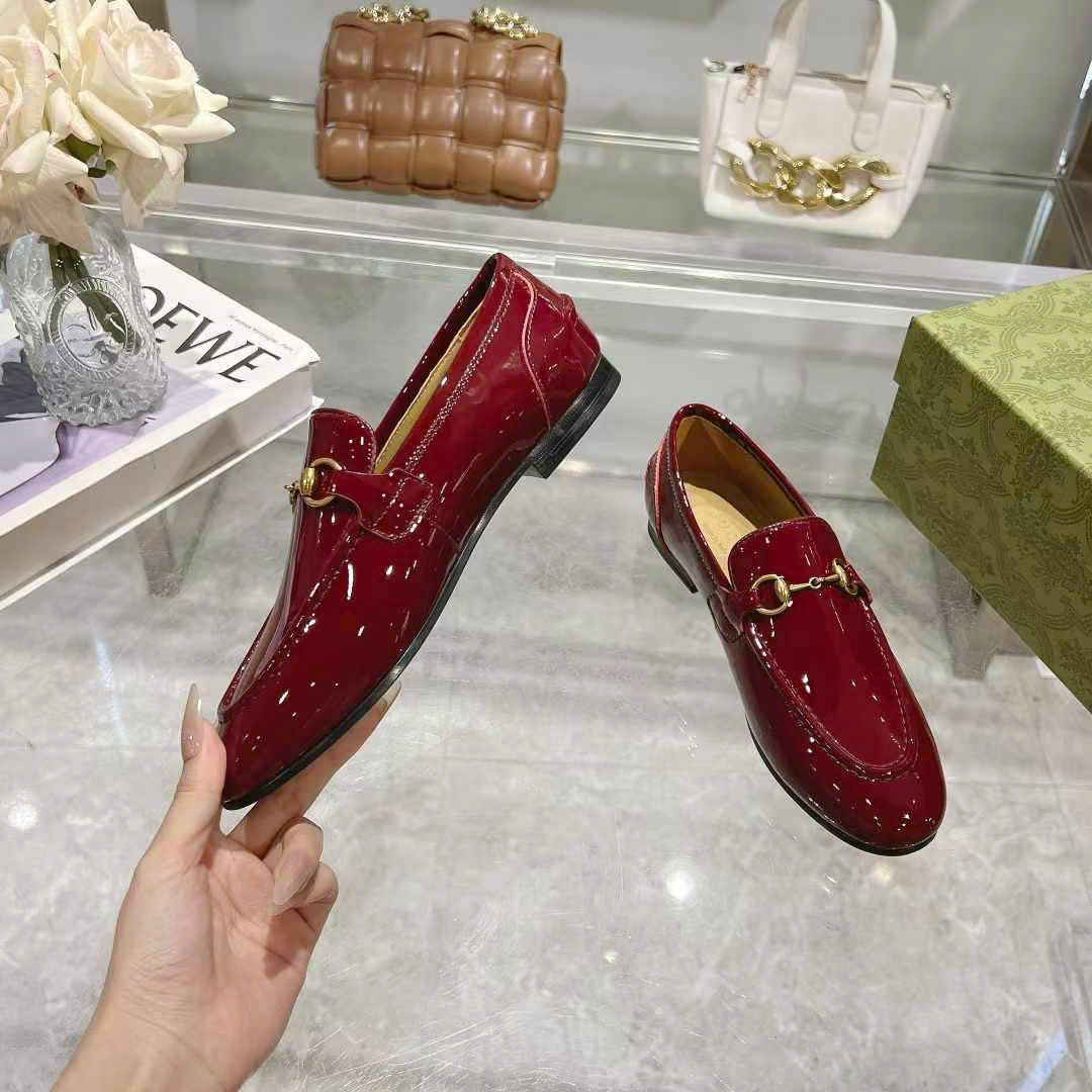 (1:1 replica) Gucci Horsebit Leather Women s Loafer Shoes