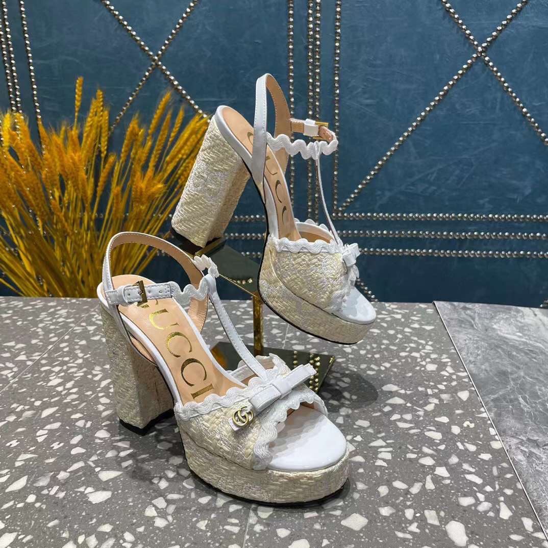 (1:1 replica) Gucci Sandals Hight Heels Logo Fashion Women 10.5cm