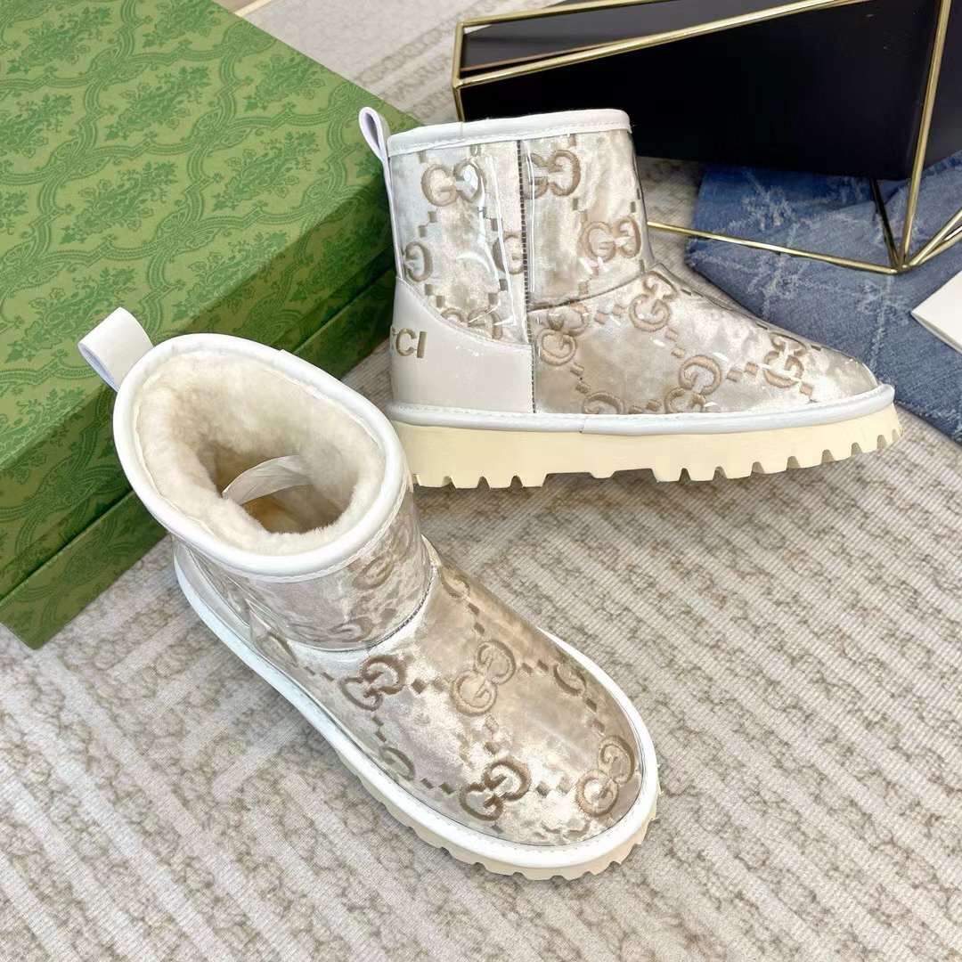 (1:1 replica) Gucci PVC Women’s Ankle Boots